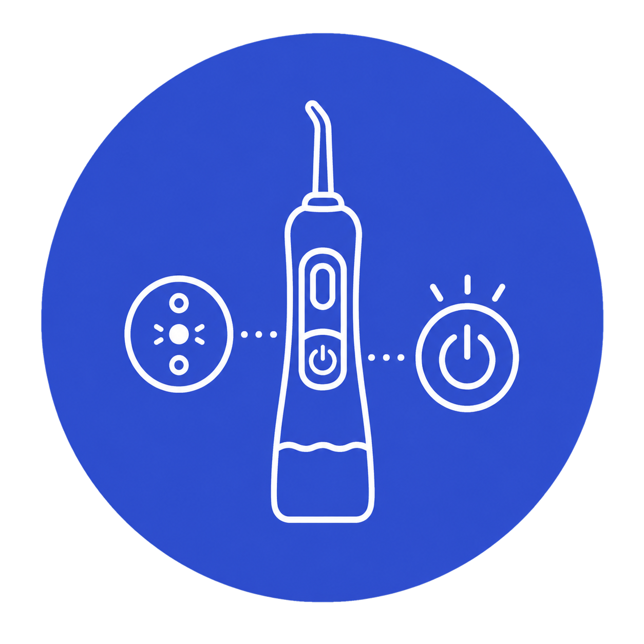 Select Mode & Turn On: Press the mode button to choose your pressure intensity (start low if you are a beginner), then press power.